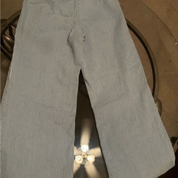 Wide Leg striped button down flare denim - Picture 4 of 4